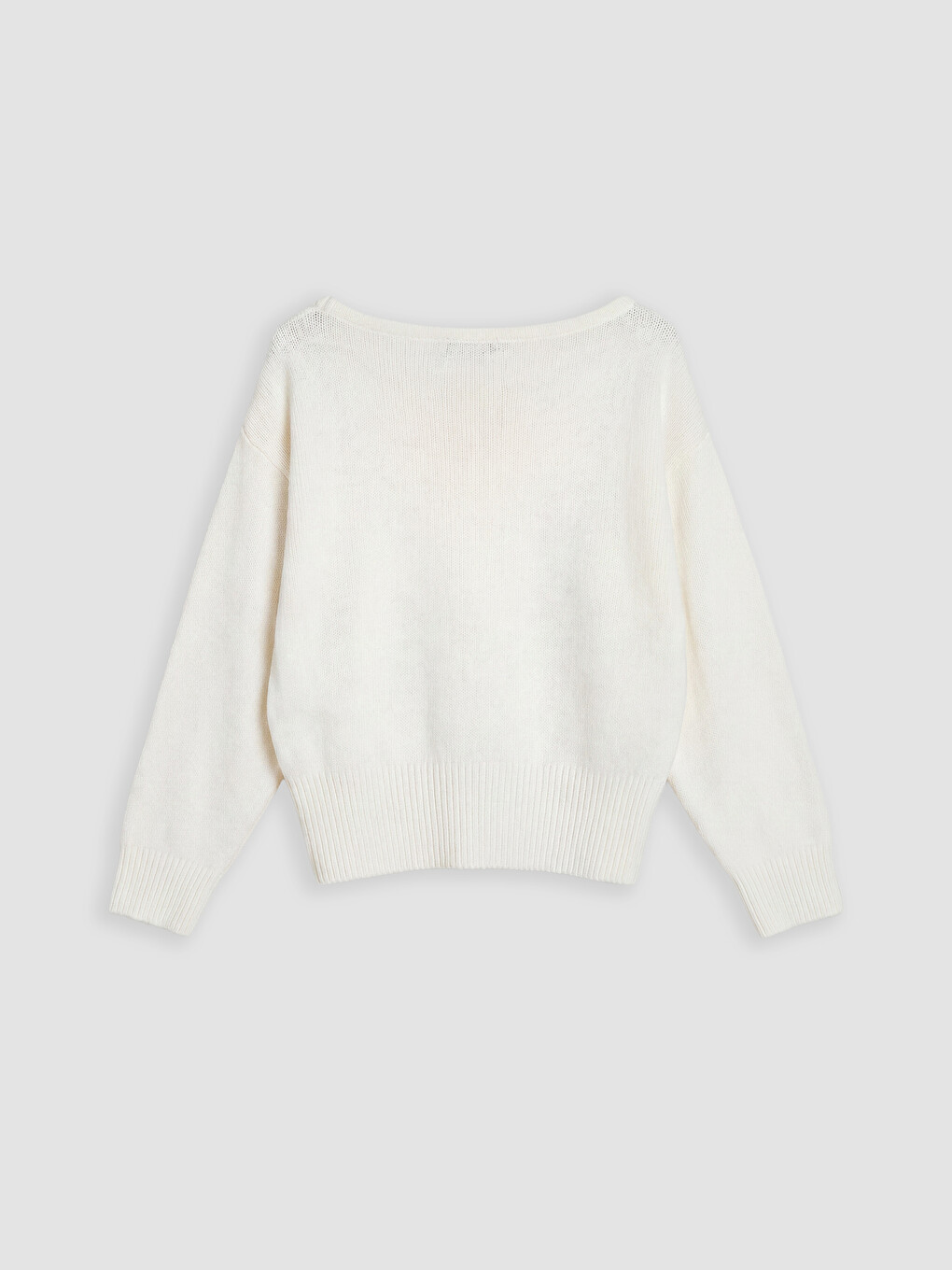 Slash Neck Women's Knitwear Sweater-5