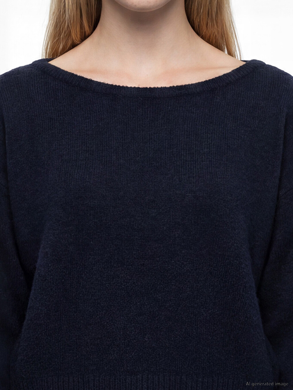 Slash Neck Women's Knitwear Sweater-2