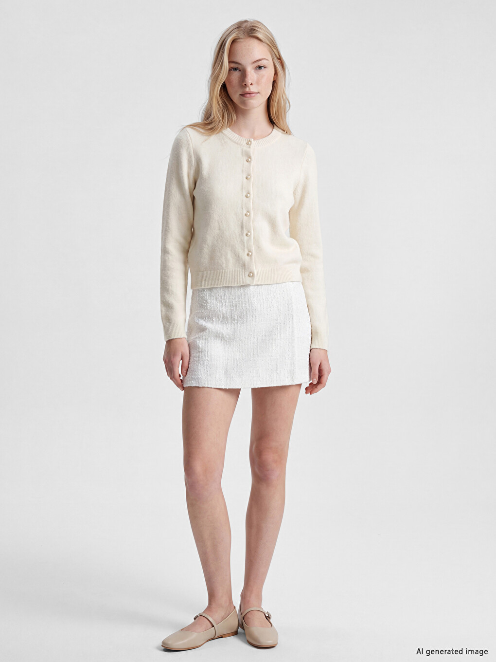 Crew Neck Women's Knitwear Cardigan-1