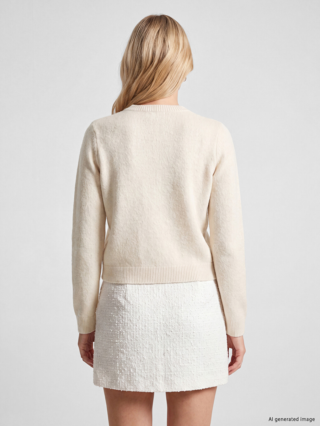 Crew Neck Women's Knitwear Cardigan-3