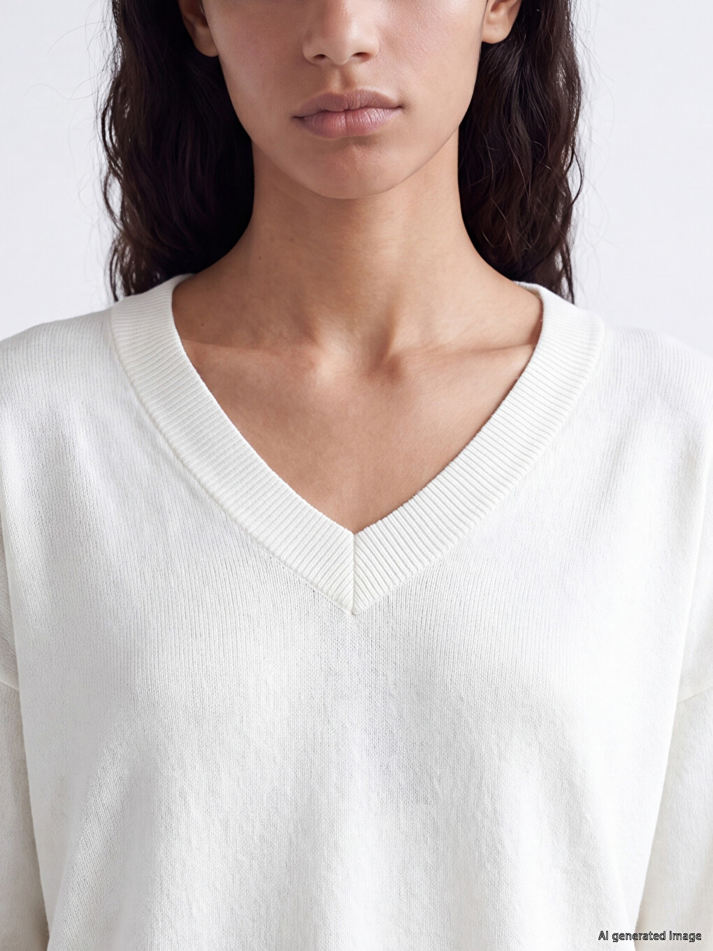 Woman White Sweater-2