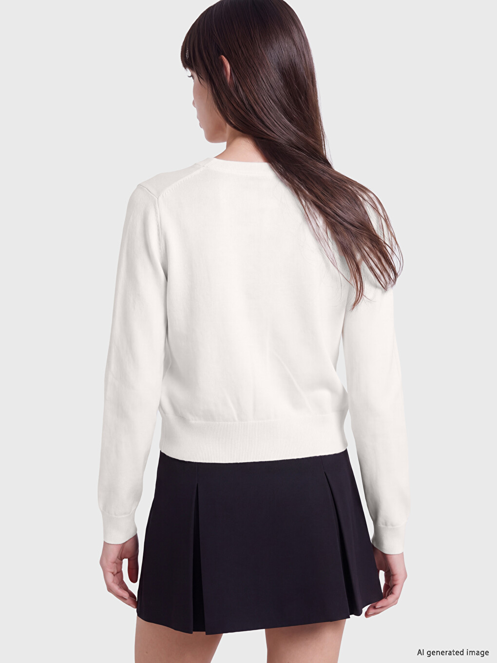 Crew Neck Women's Knitwear Cardigan-3