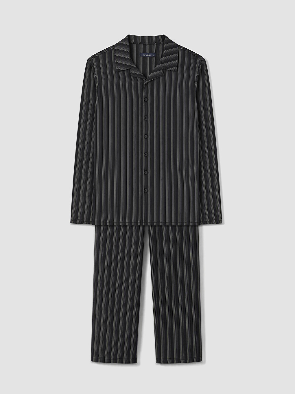Siyah Çizgili Erkek Pijama Takım