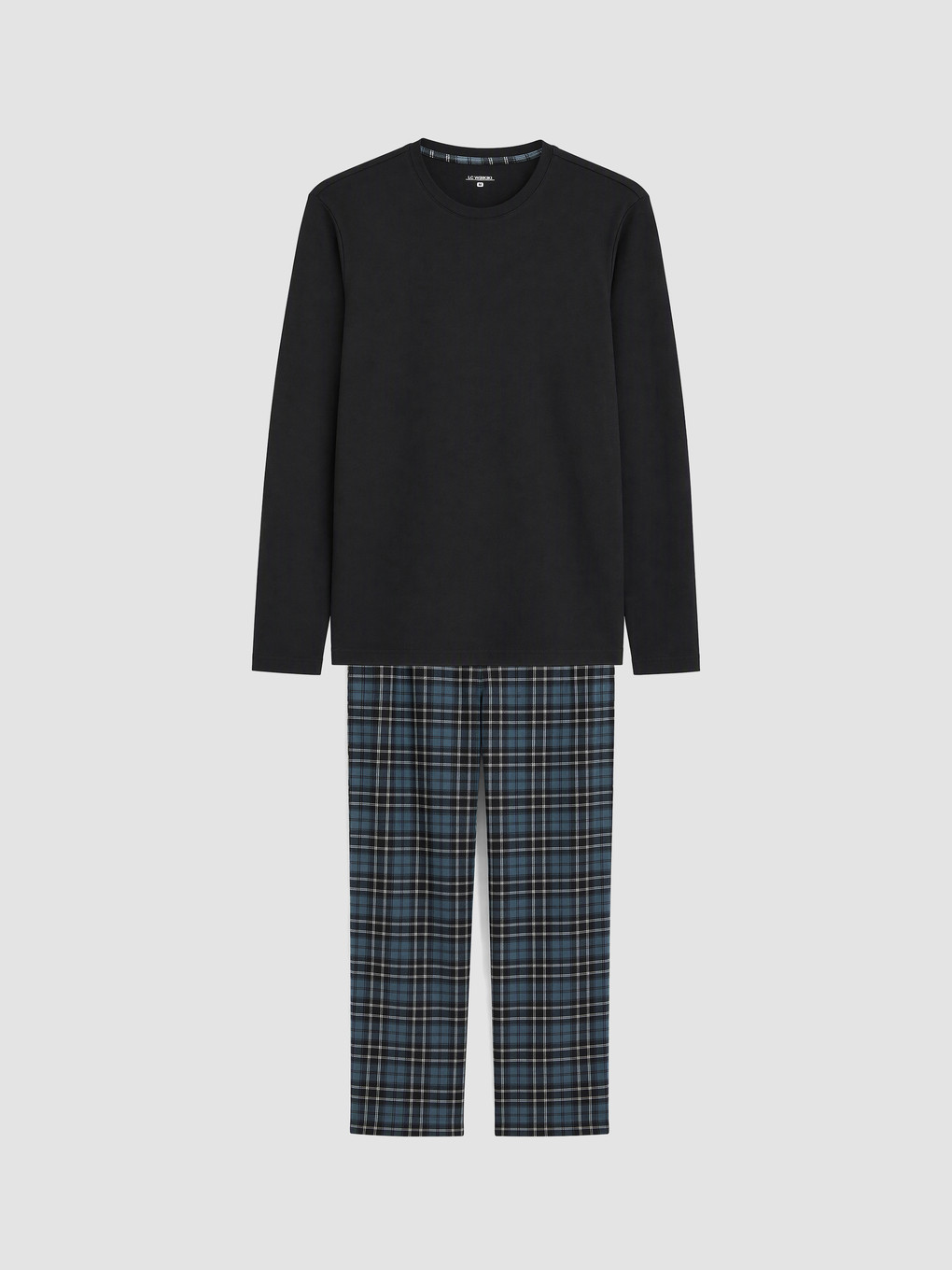 Siyah Ekose Erkek Pijama Takımı