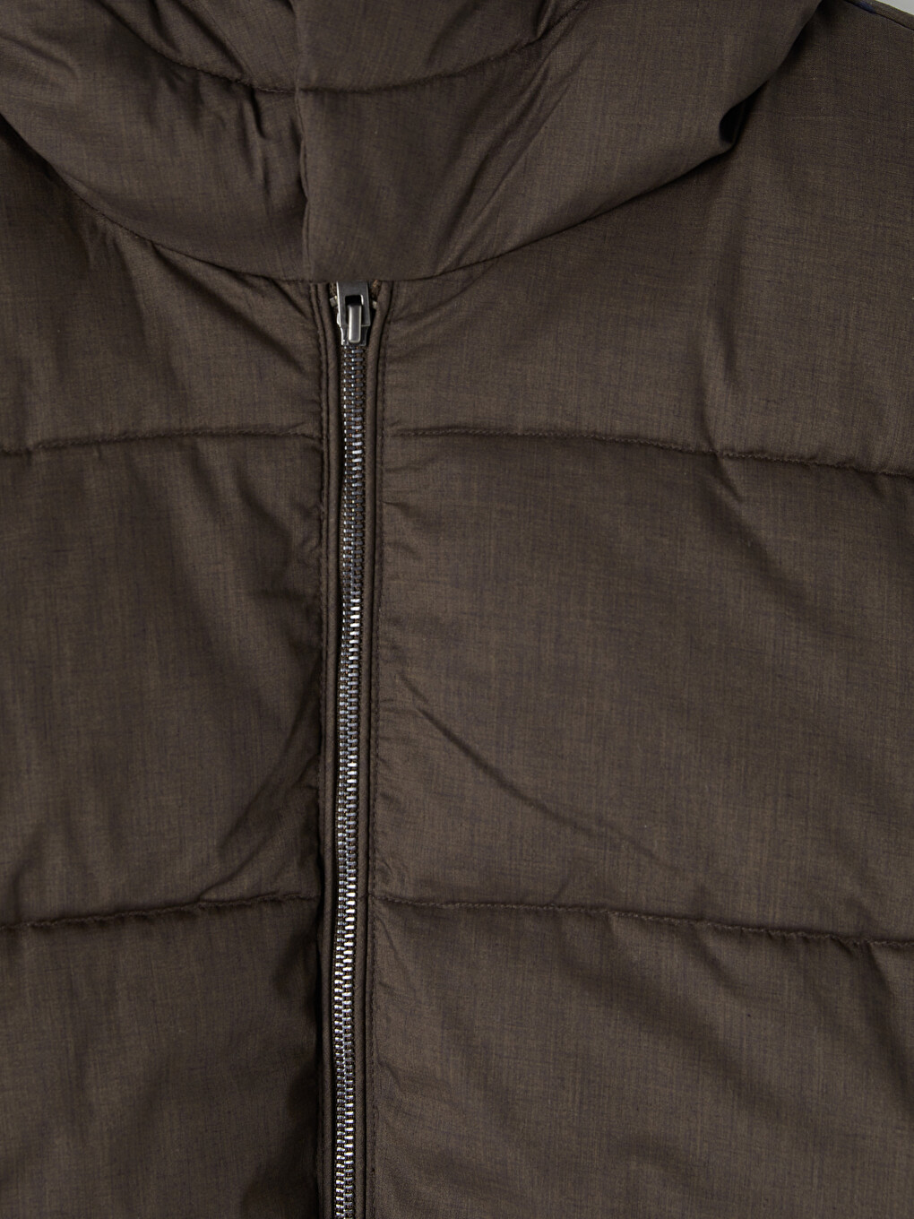 Regular Fit Hooded Men's Puffer Coat-7