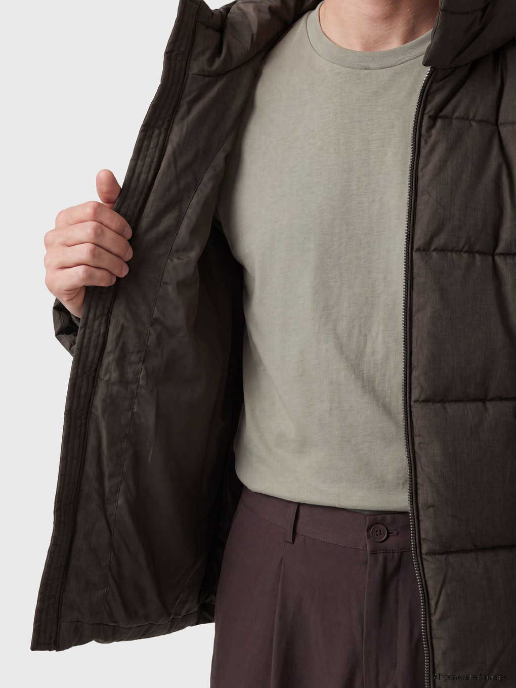 Regular Fit Hooded Men's Puffer Coat-4