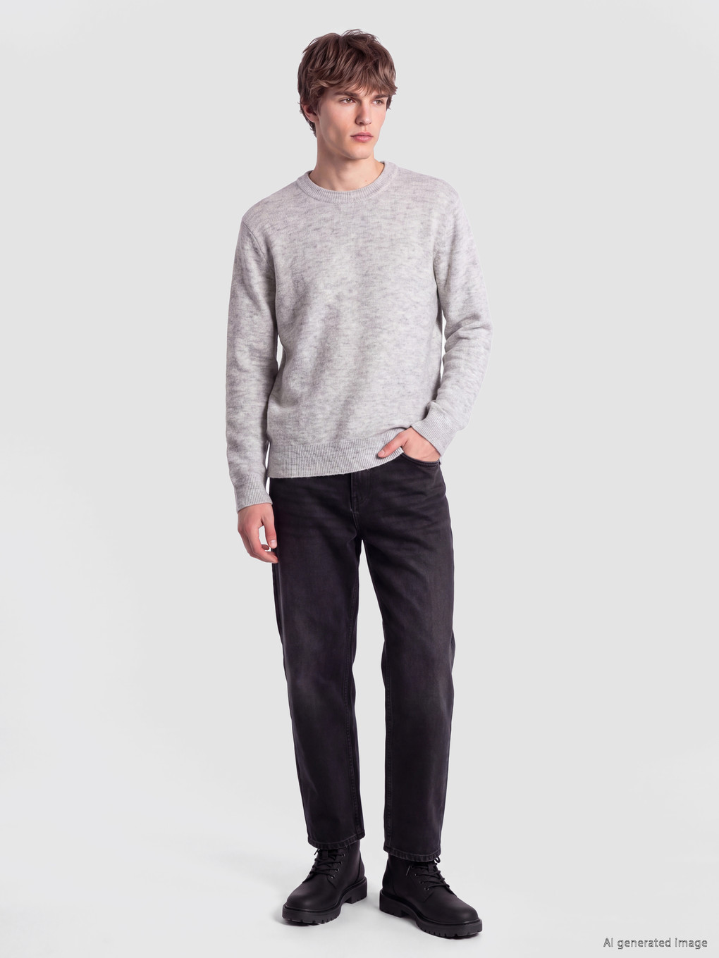 Crew Neck Men's Knitwear Sweater-1