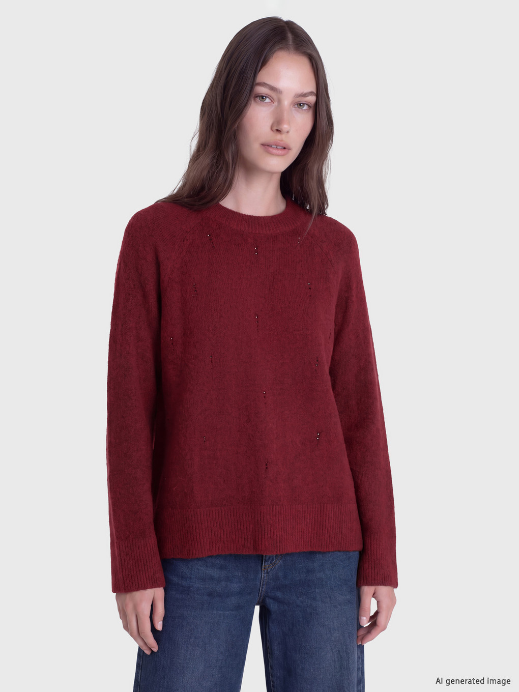 Rhinestone Women's Knitwear Sweater