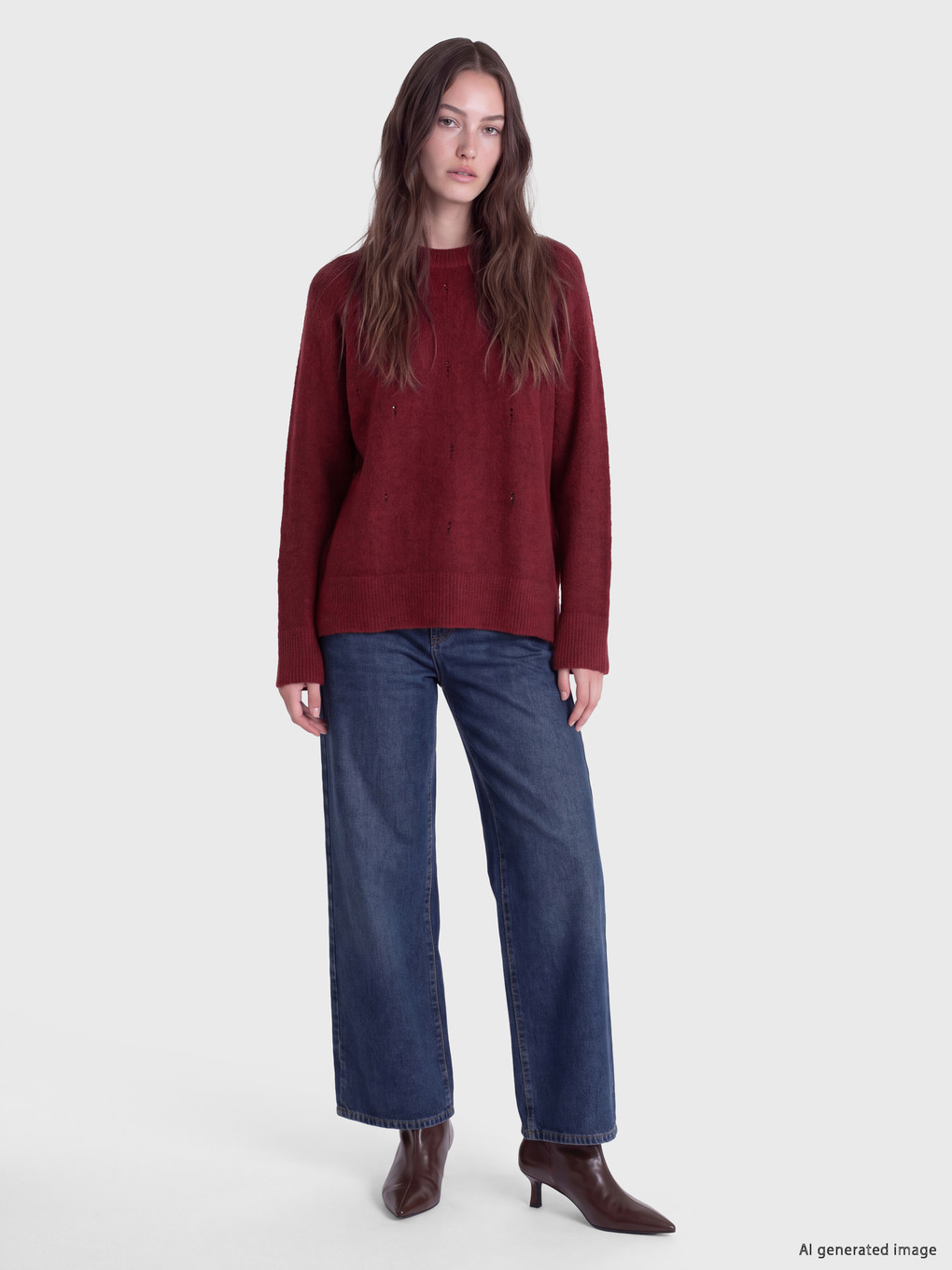 Rhinestone Women's Knitwear Sweater-1