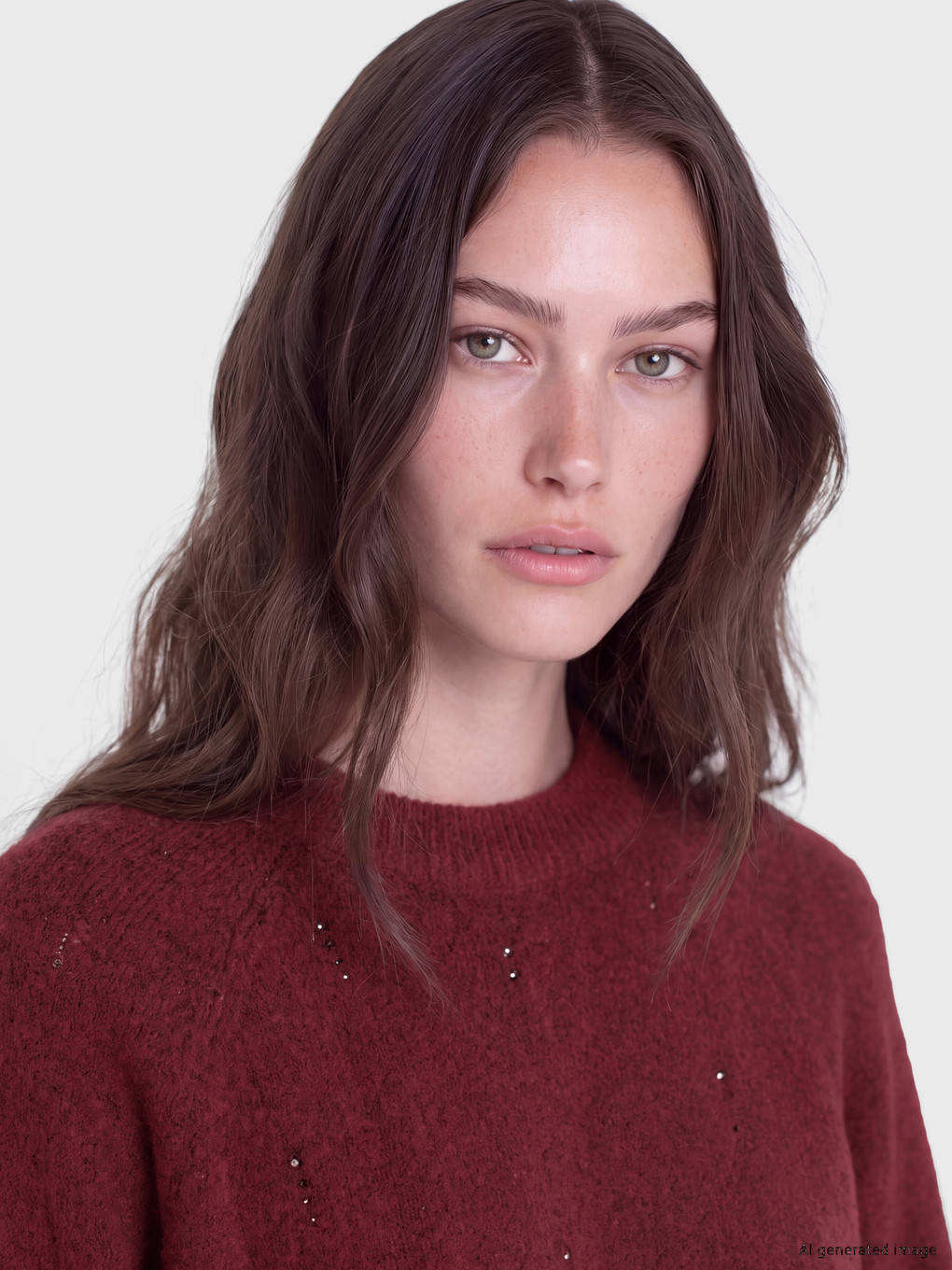 Rhinestone Women's Knitwear Sweater-2