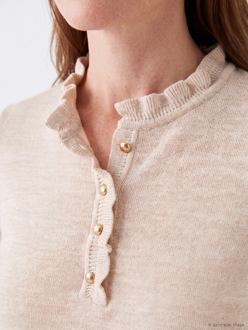 Crew Neck Women's Knitwear Sweater-2