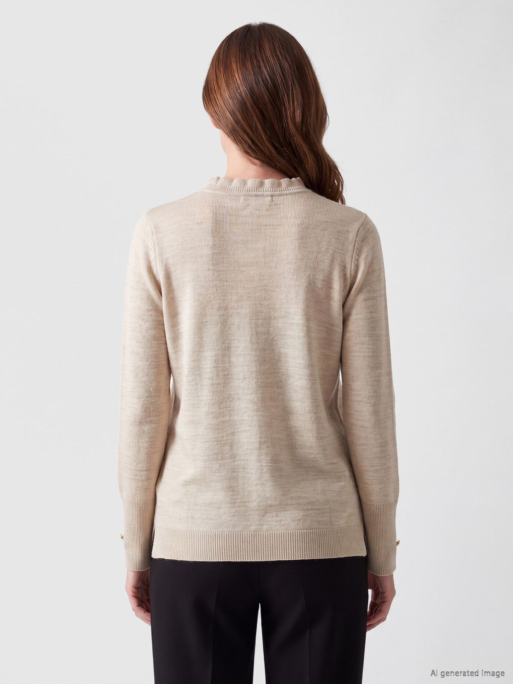 Crew Neck Women's Knitwear Sweater-3