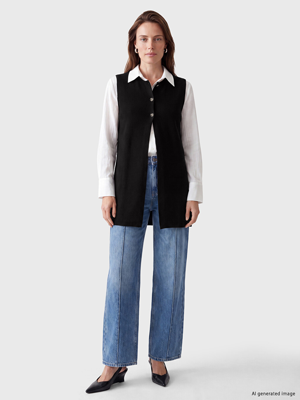 Crew Neck Women's Knitwear Vest
