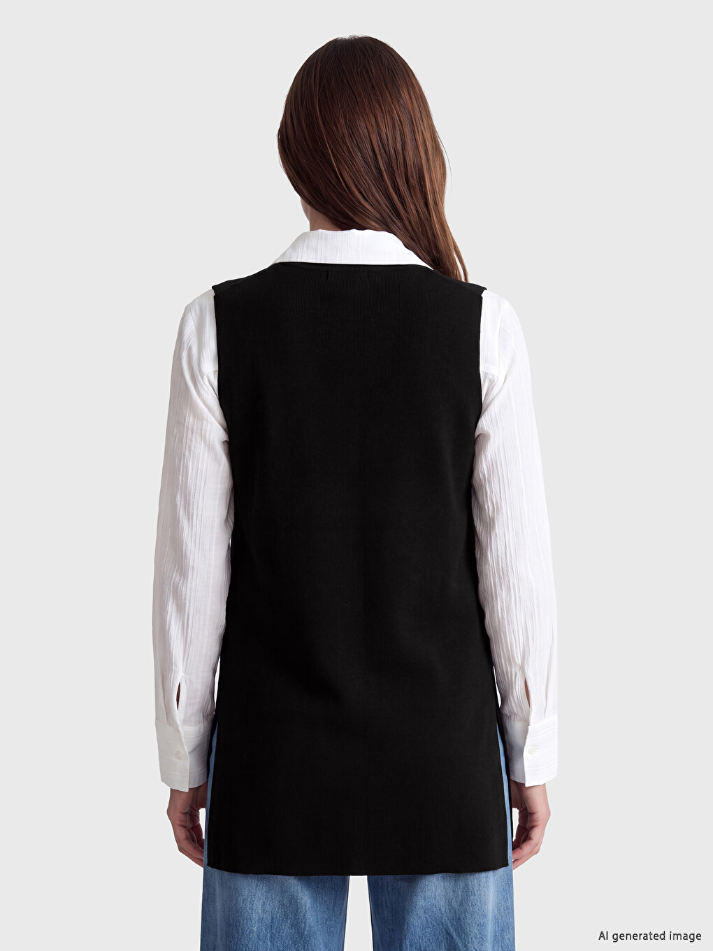 Crew Neck Women's Knitwear Vest-2
