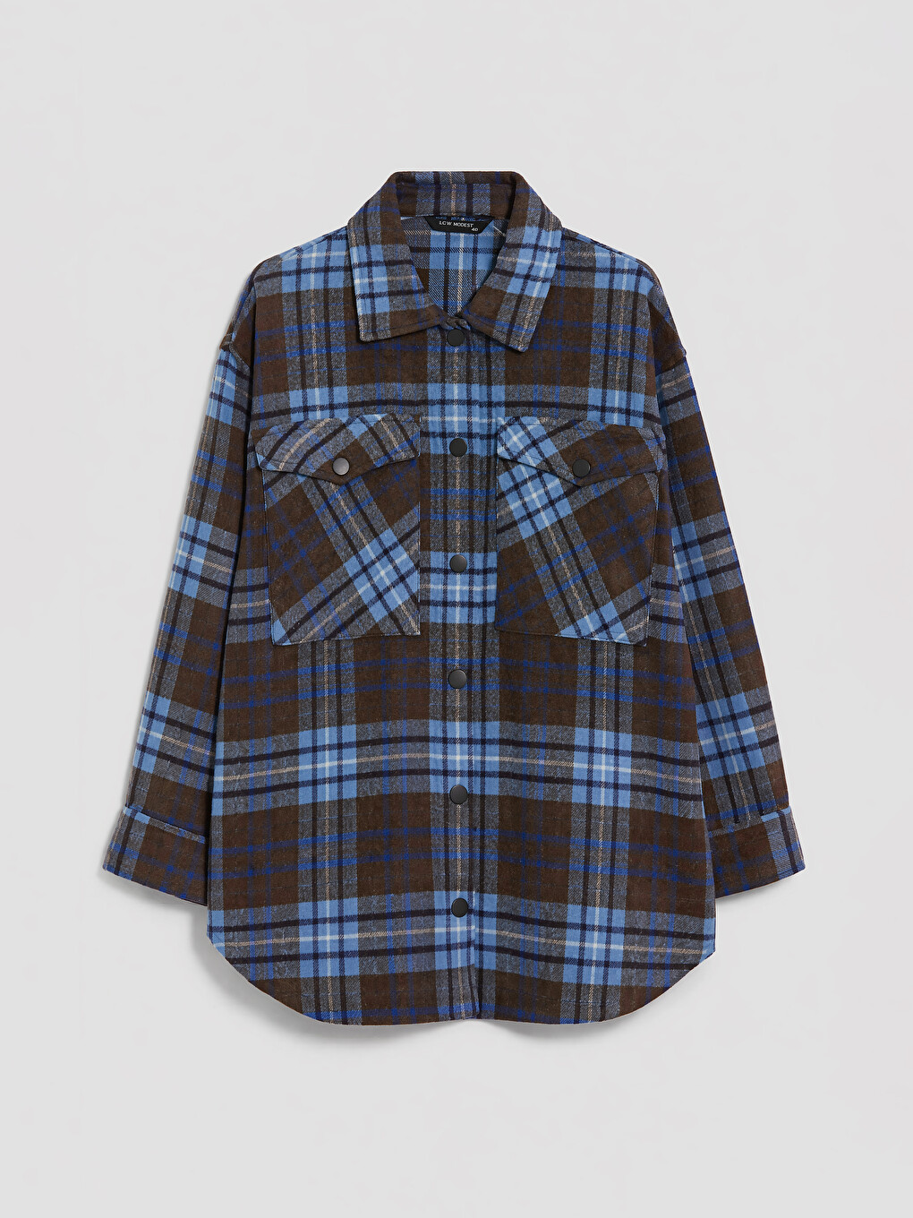 Plaid Women's Oversize Shirt Tunic-4