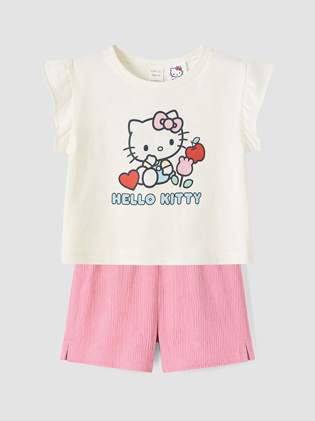 Hello Kitty Printed Baby Girls' Shorts Set
