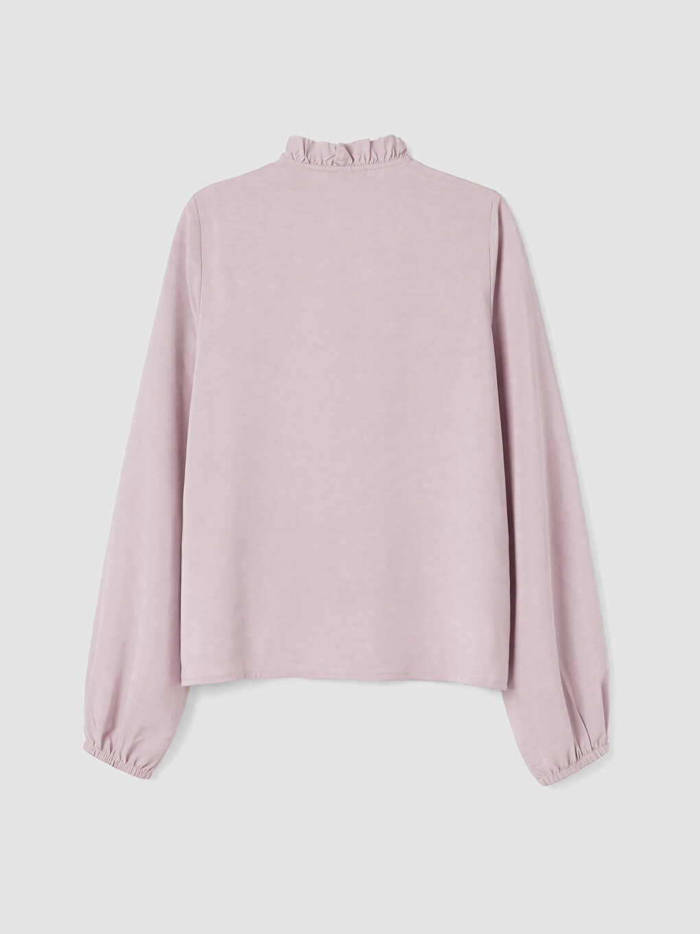 Ruffle Detailed Grandad Collar Women's Blouse-6