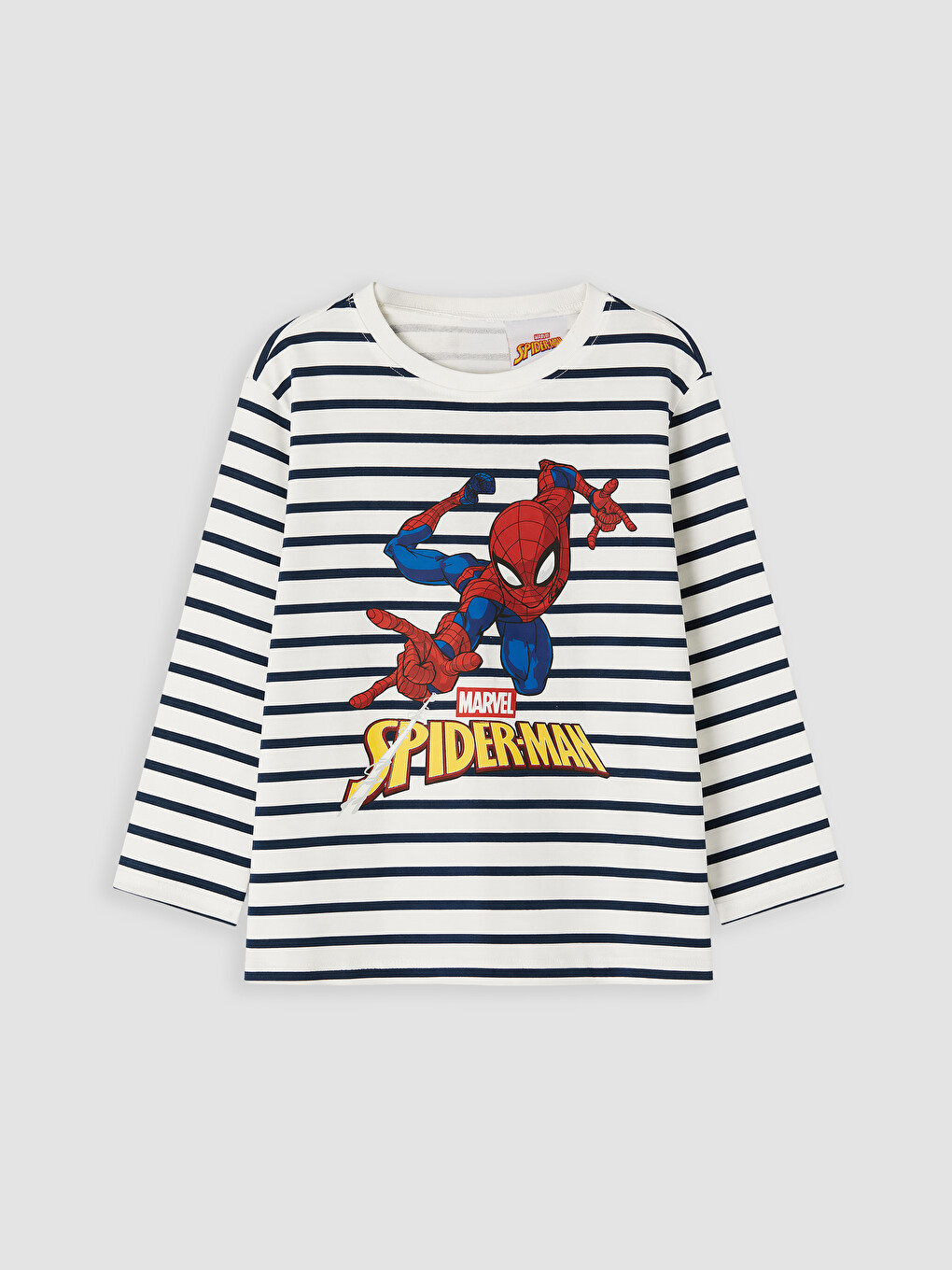 Crew Neck Boys' Spider-man Printed Pyjamas Set-1