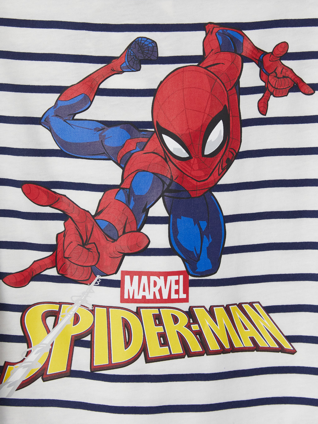 Beyaz Bisiklet Yaka Erkek Çocuk Spider-man Baskılı Pijama Takım-5