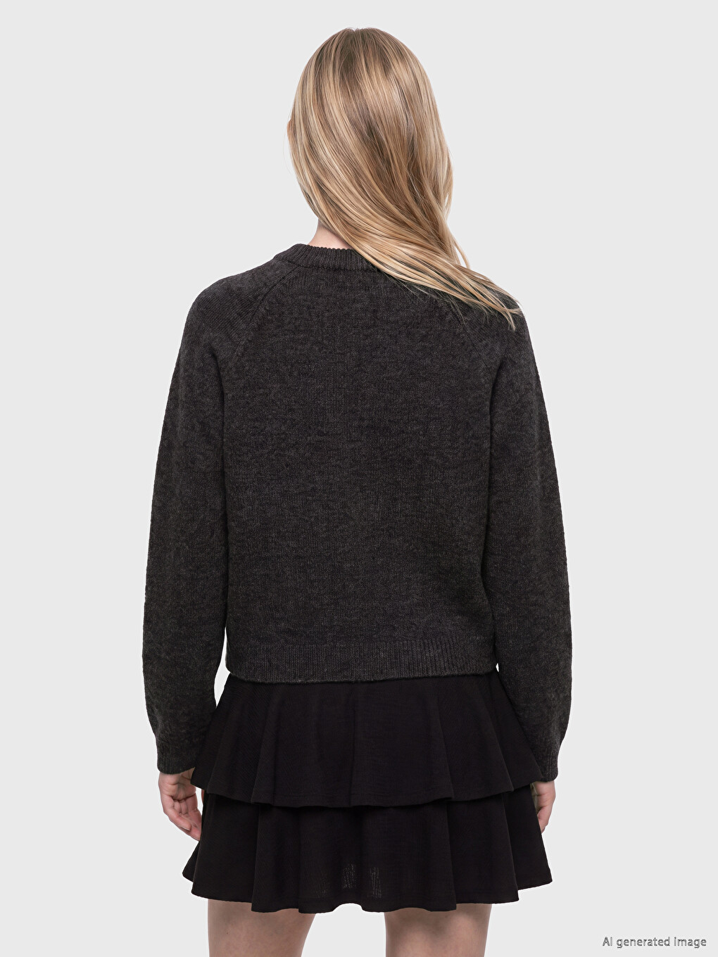 Crew Neck Women's Knitwear Cardigan-3