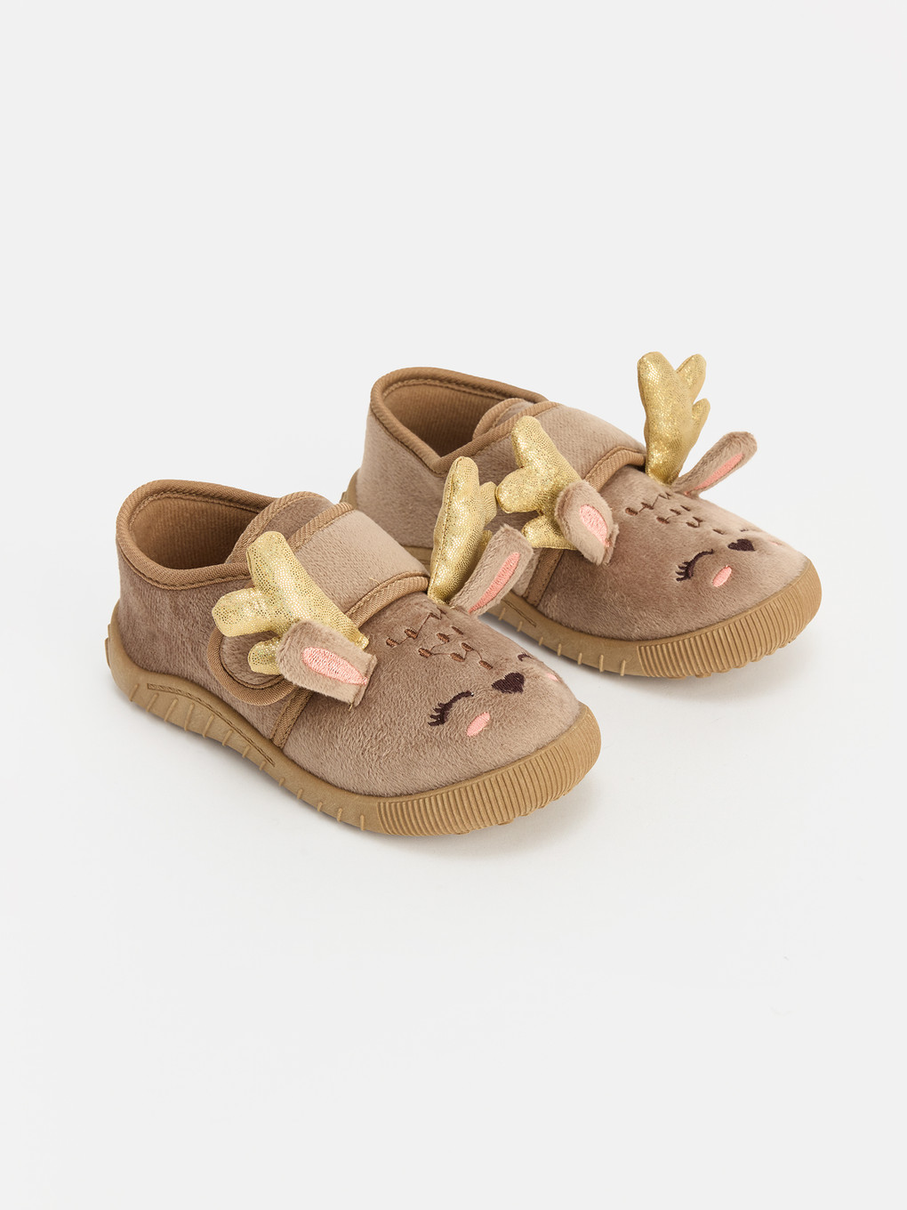 Girl Beige Slipper Boots