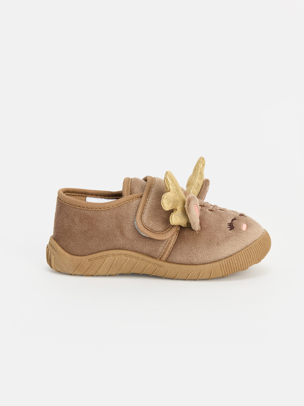 Girl Beige Slipper Boots-1