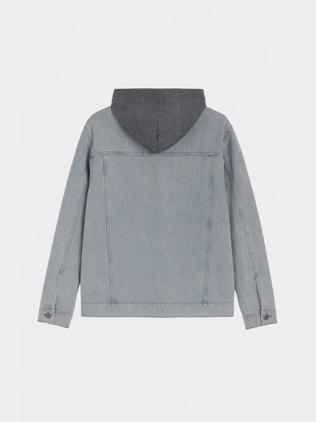 Gri Regular Fit Kapüşonlu Erkek Jean Mont-5