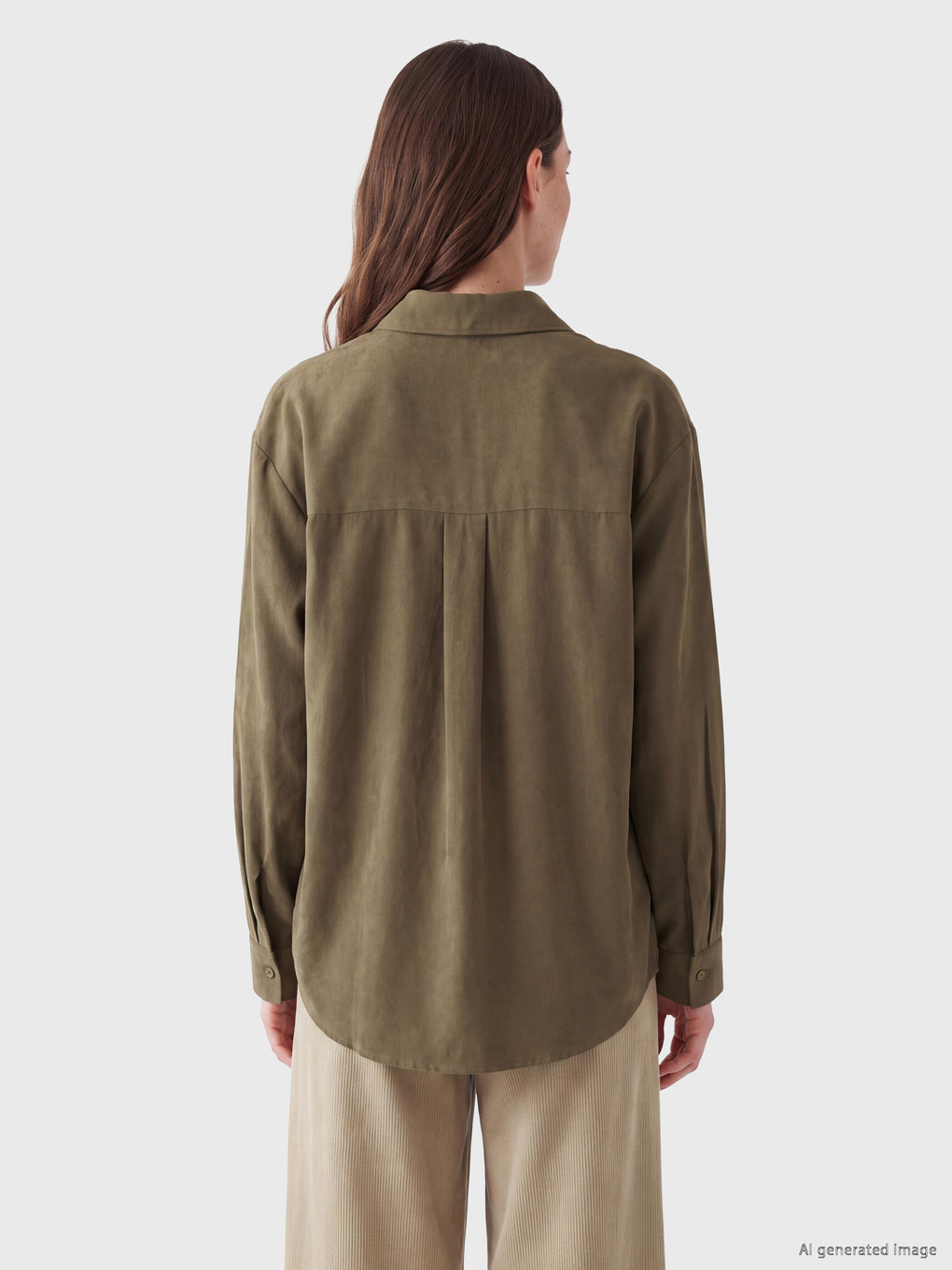 Suede Look Women's Shirt Tunic-3