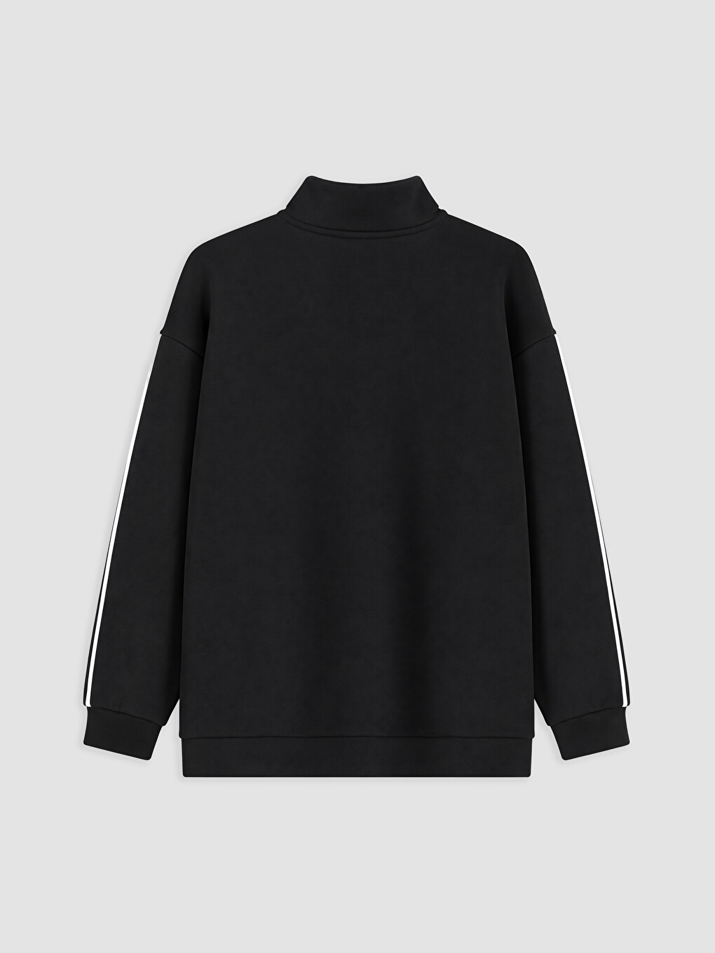 Siyah Soft Touch Oversize Kadın Sweatshirt Tunik-1