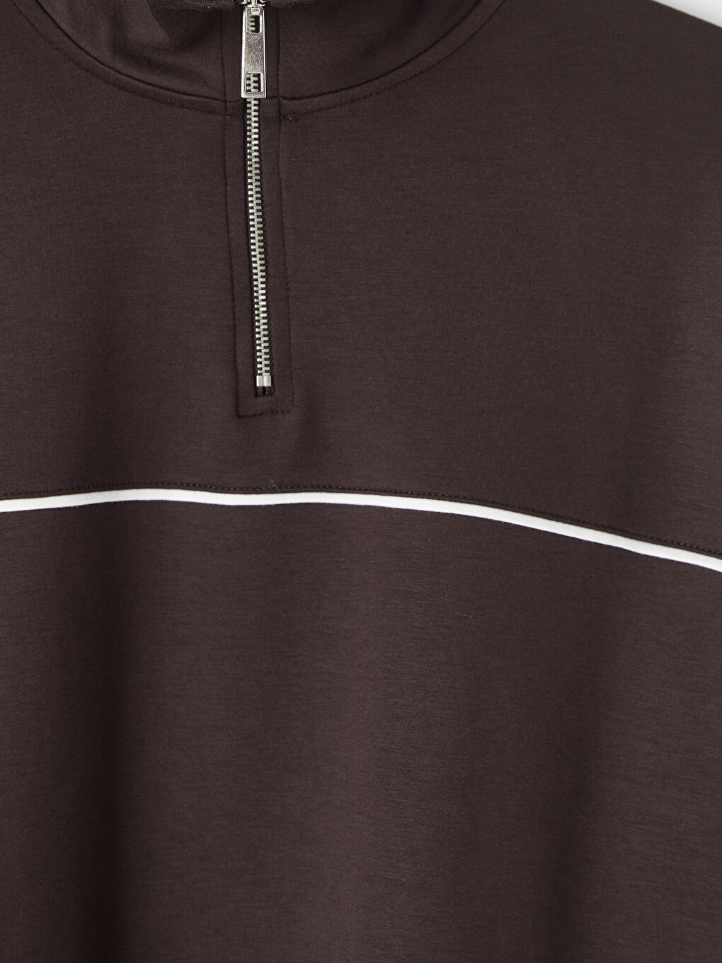 Kahverengi Soft Touch Oversize Kadın Sweatshirt Tunik-2