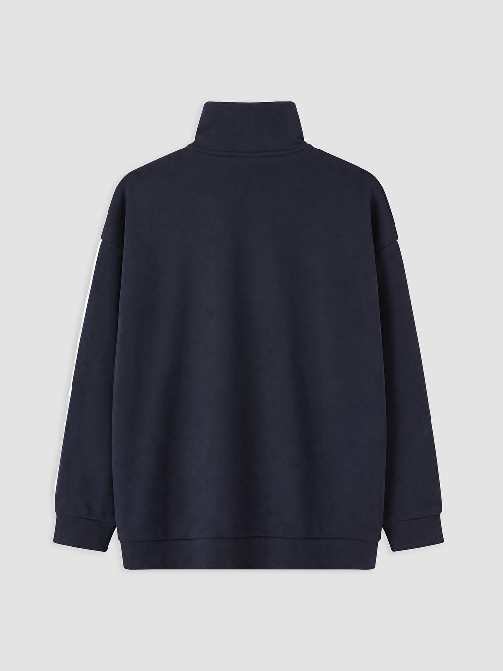 Lacivert Soft Touch Oversize Kadın Sweatshirt Tunik-1