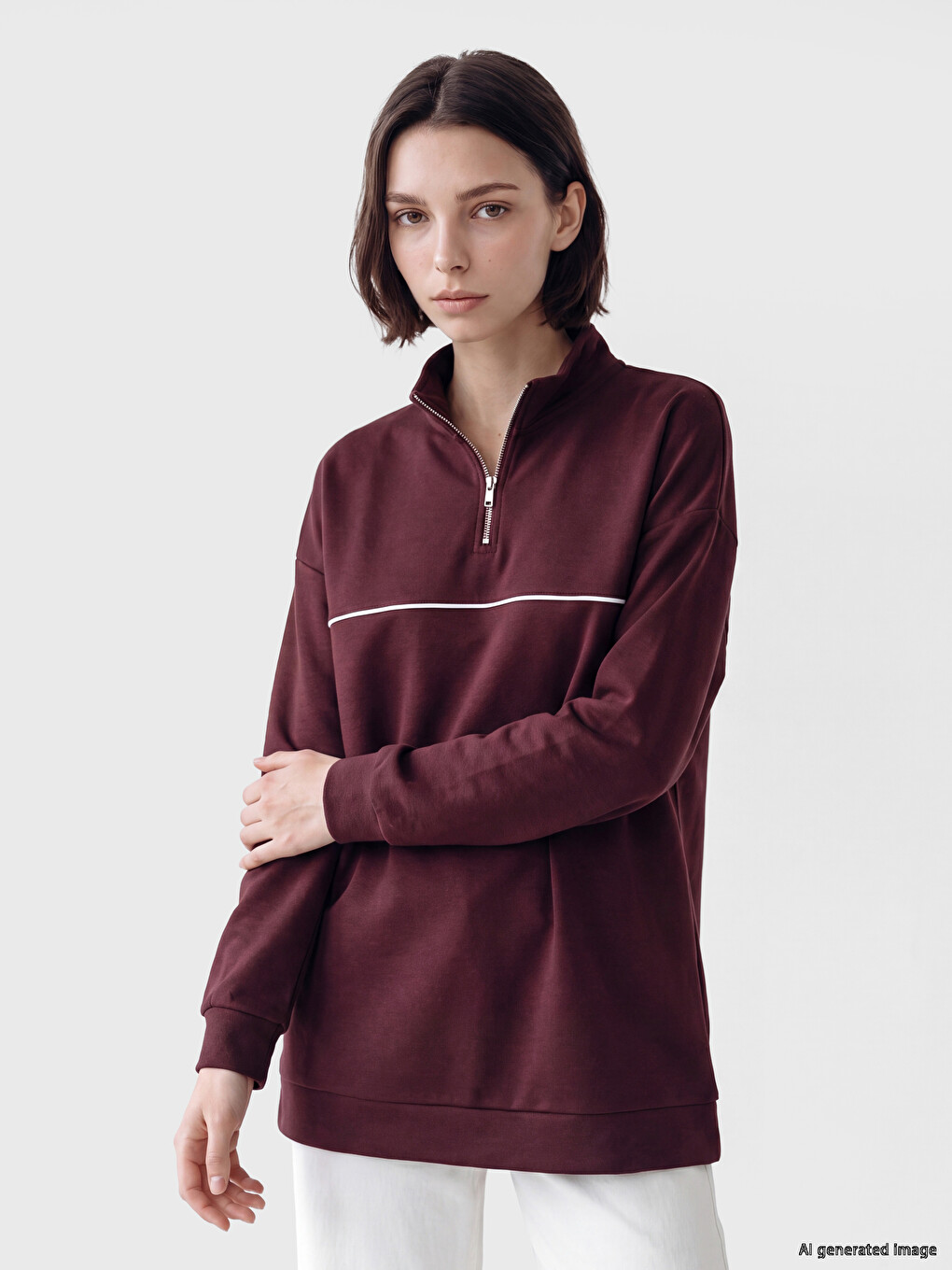 Soft Touch Oversize Women's Sweatshirt Tunic