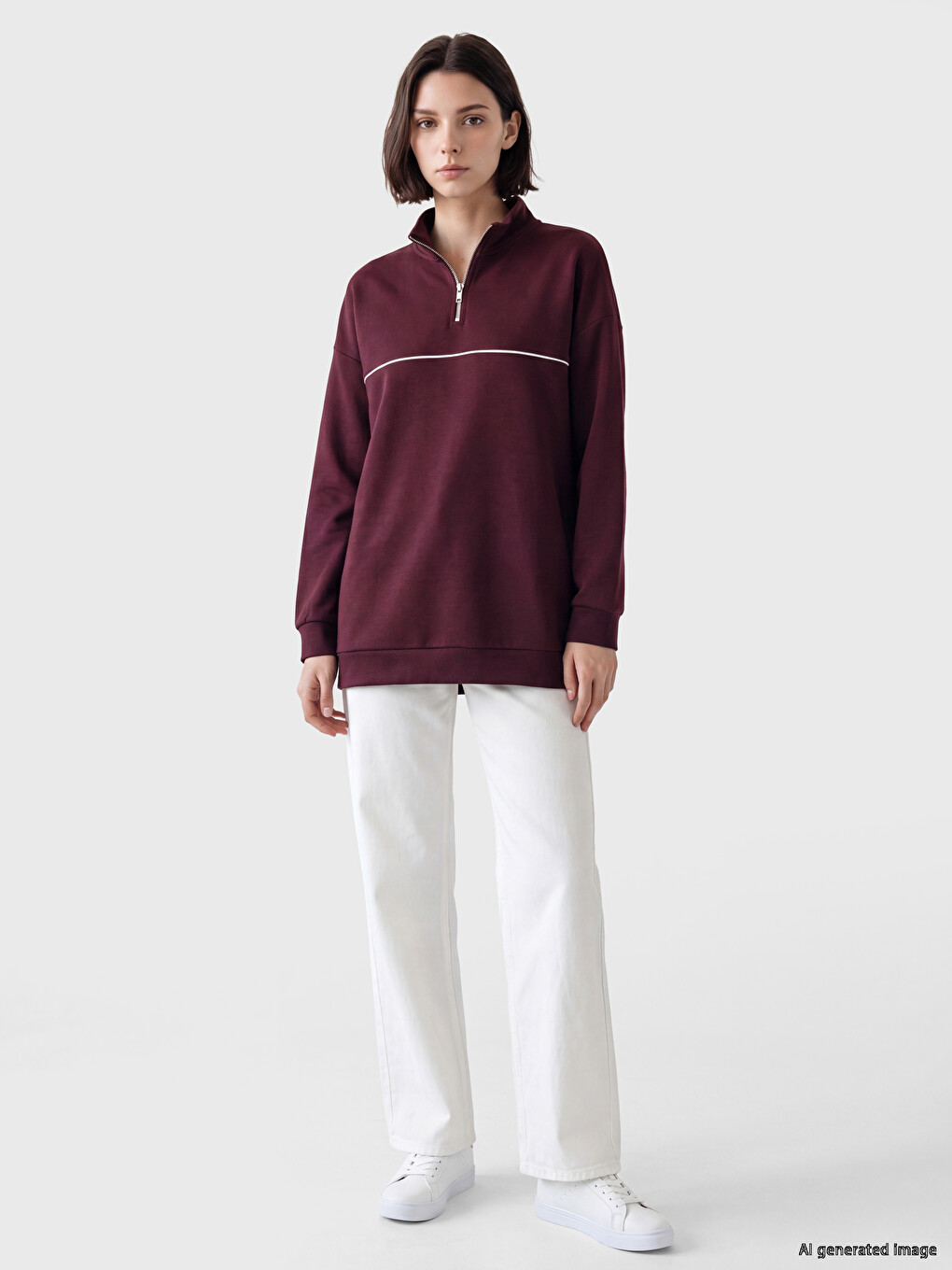 Soft Touch Oversize Women's Sweatshirt Tunic-1
