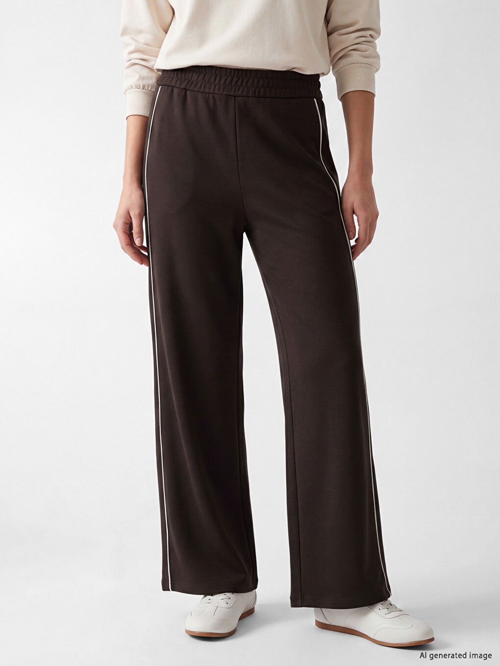Striped Detail Soft Touch Women's Sweatpants-1