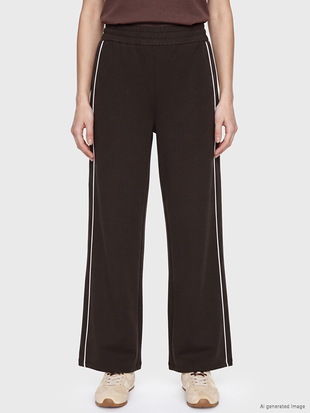 Striped Detail Soft Touch Women's Sweatpants-1