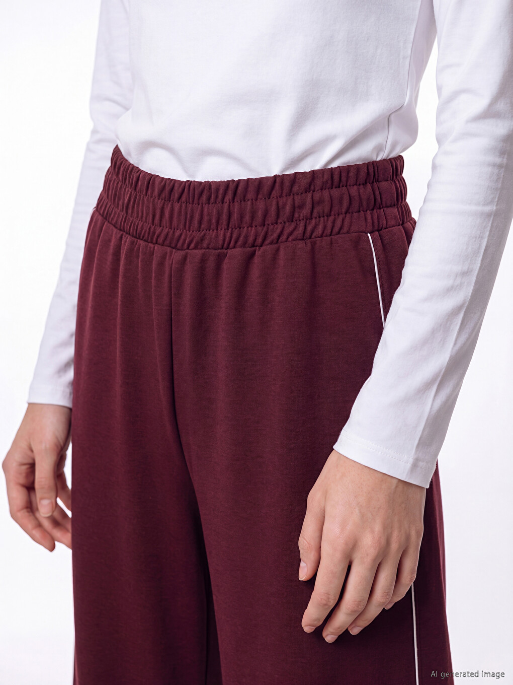 Stripe Detailed Soft Touch Women's Sweatpants-2
