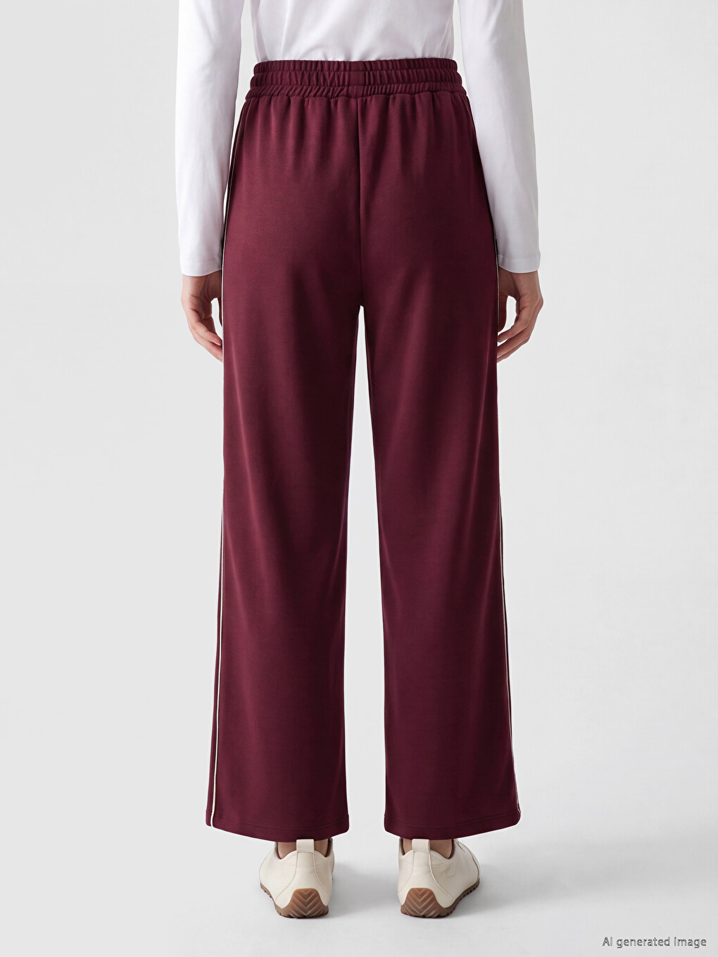 Stripe Detailed Soft Touch Women's Sweatpants-3