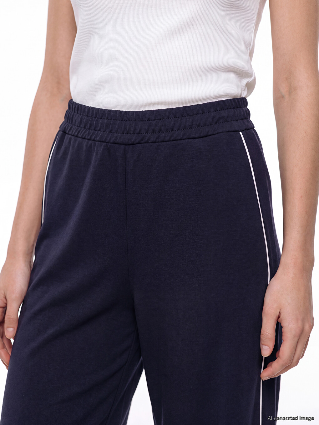 Striped Detail Soft Touch Women's Sweatpants-2