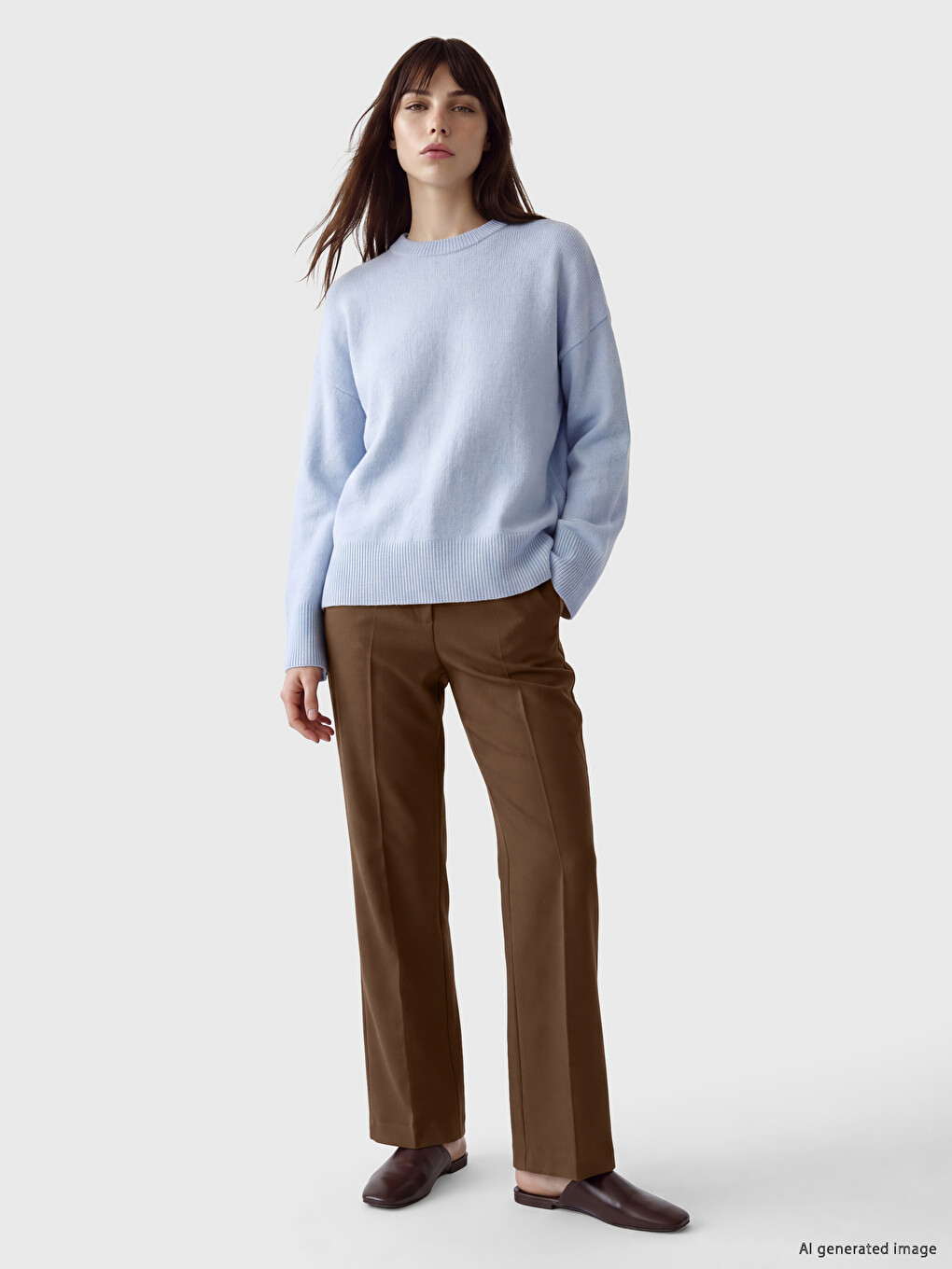 Kahverengi Regular Fit Kadın Pantolon