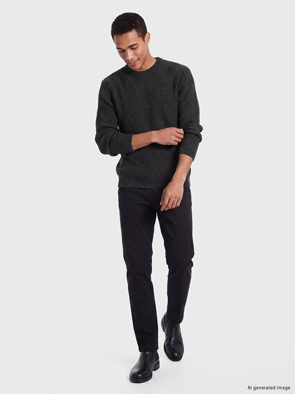 Crew Neck Men's Knitwear Sweater-1