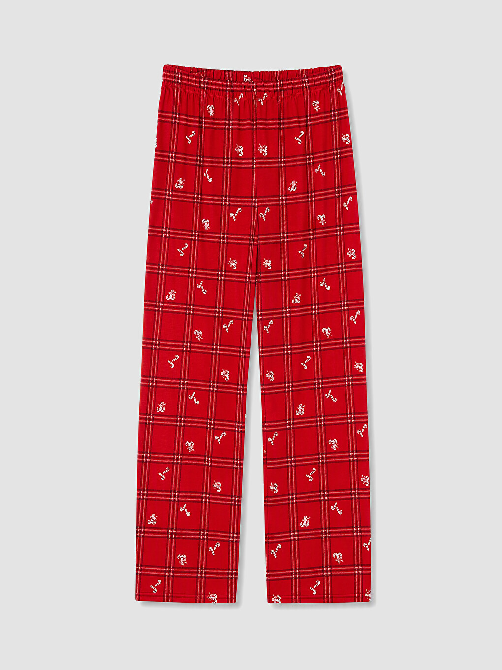 Kırmızı Yılbaşı Temalı Kadın Pijama Takım-4