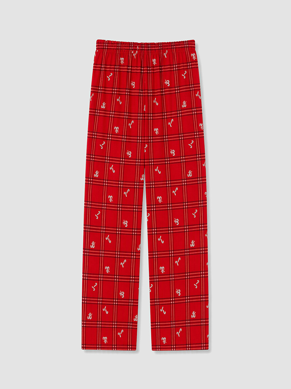 Kırmızı Yılbaşı Temalı Kadın Pijama Takım-6