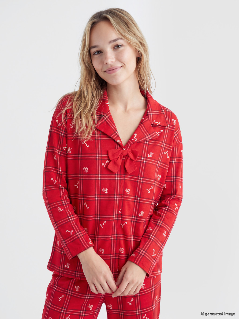 Set De Pijama Rosu Femeie-1