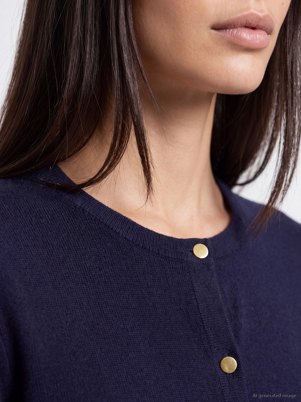 Crew Neck Women's Knitwear Cardigan-2