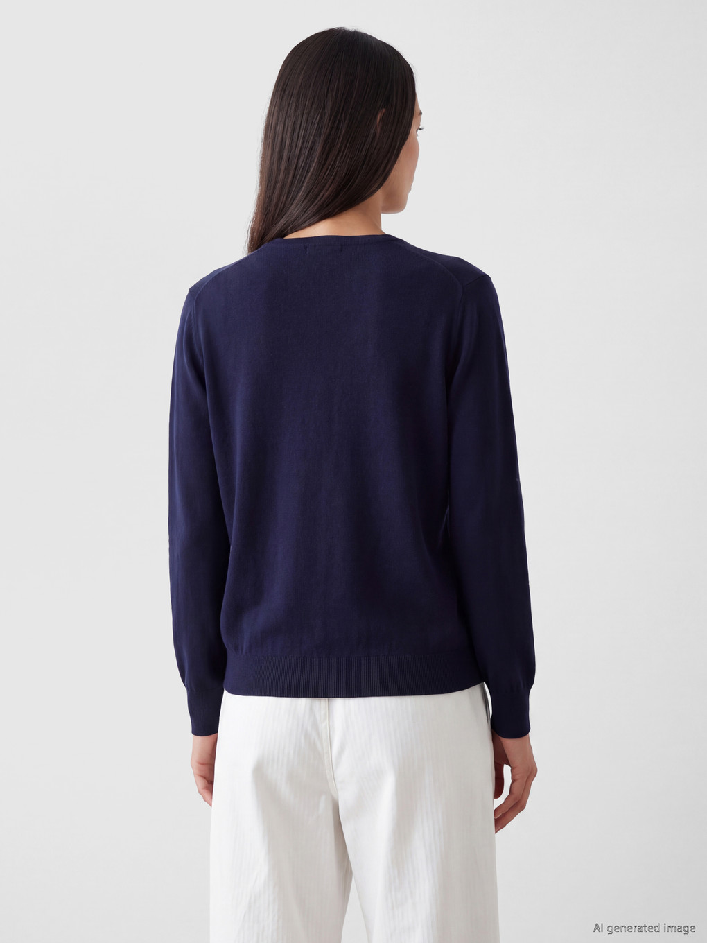 Crew Neck Women's Knitwear Cardigan-3