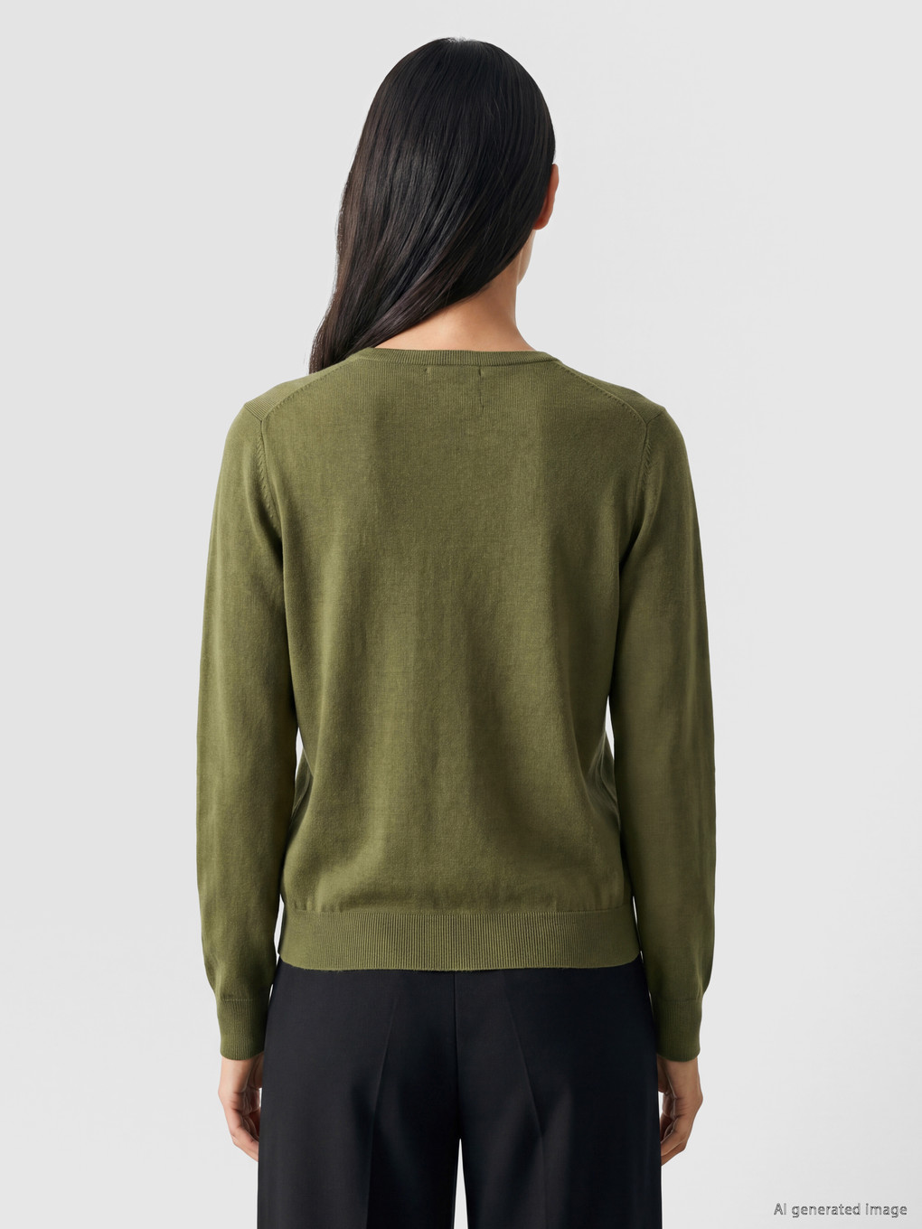 Crew Neck Women's Knitwear Cardigan-3