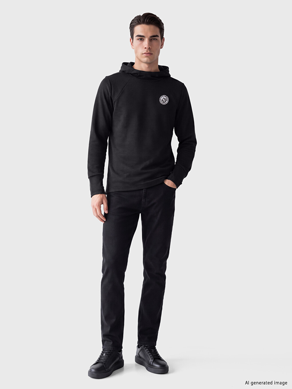 Printed Men's Hoodie-1
