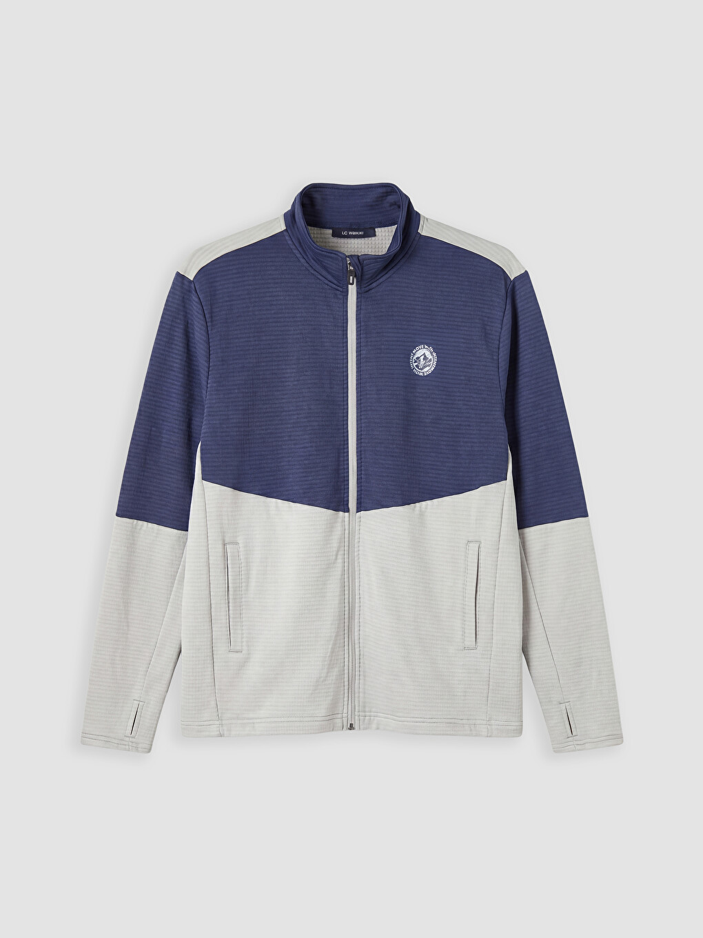 Mock Neck Men's Zip-up Sweatshirt-4