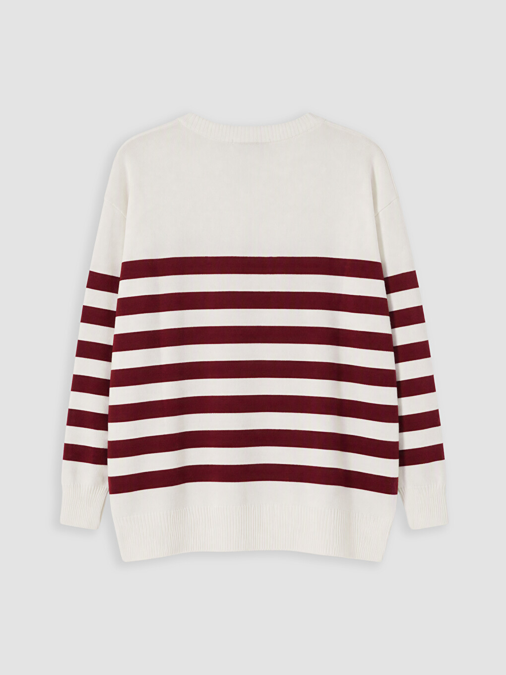 Crew Neck Striped Women's Sweater-6