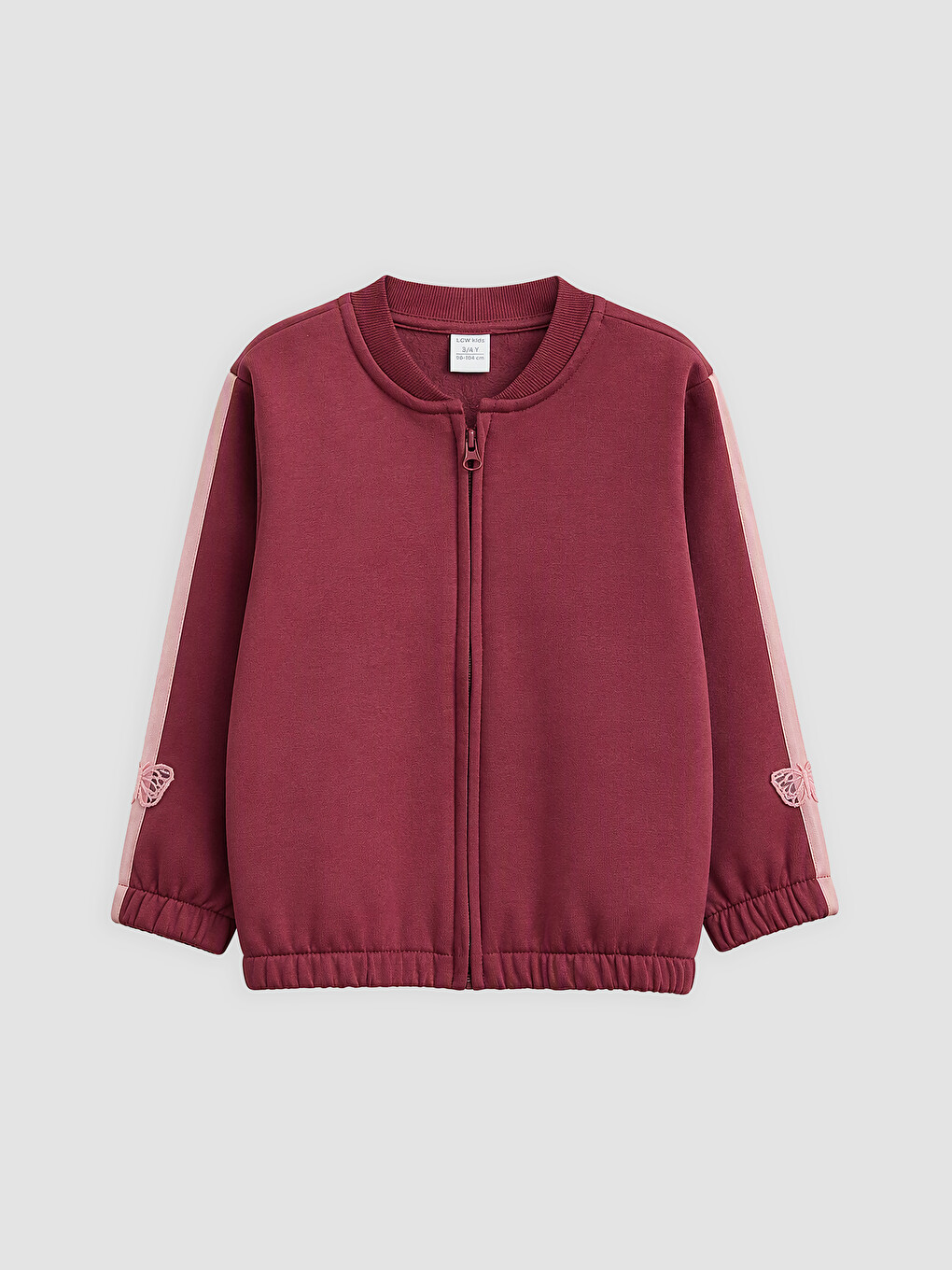 Girl Bordeaux Zip-up Sweatshirt